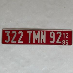 FRANCE VINTAGE 1995 RED TEMPORARY TRANSIT LICENSE PARIS HAUTS DE SEINE